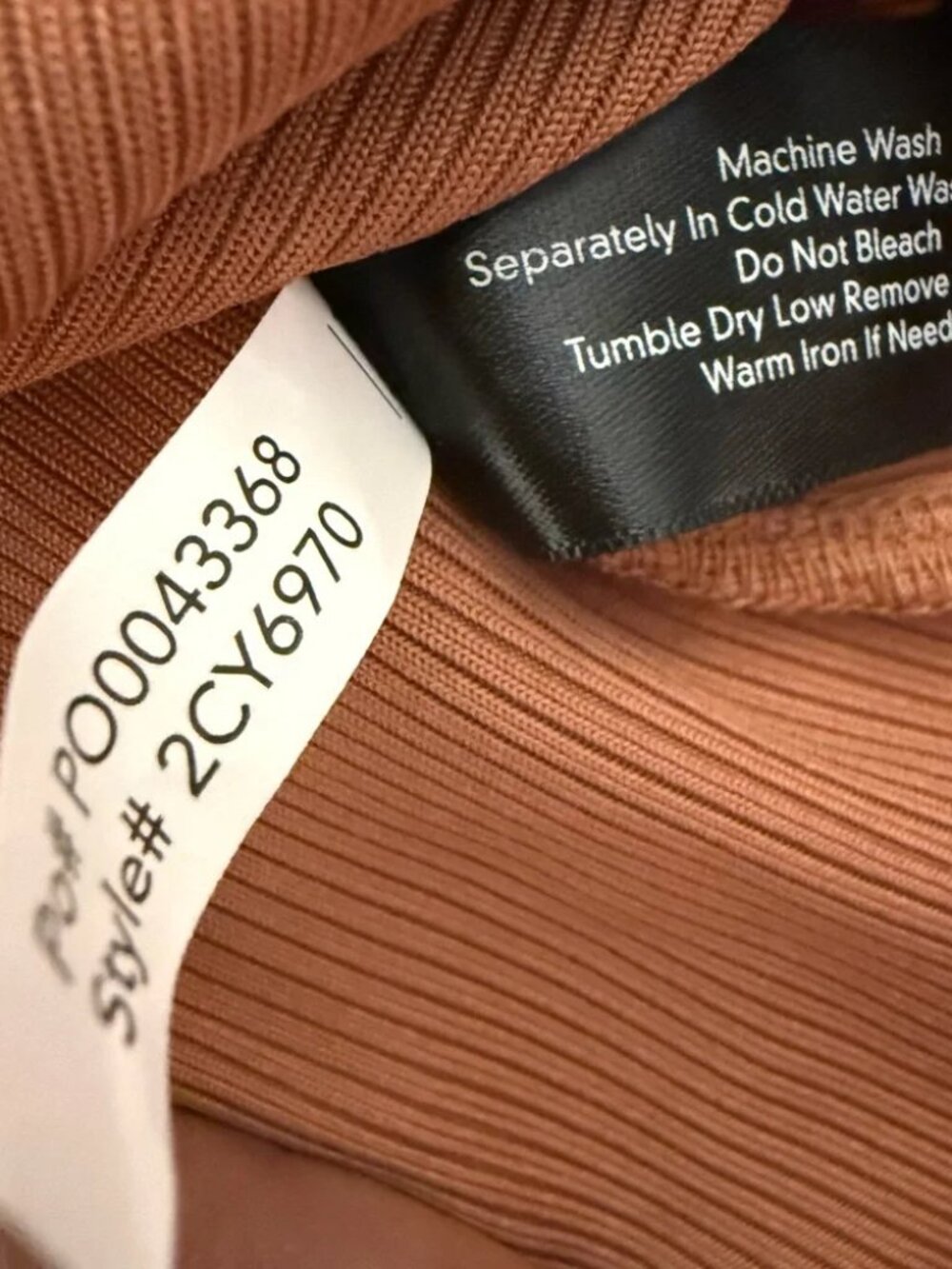 Boston Proper Terracotta Ribbed Bust Top Fall Color Basic Everyday Stretch Earth - Picture 4 of 6